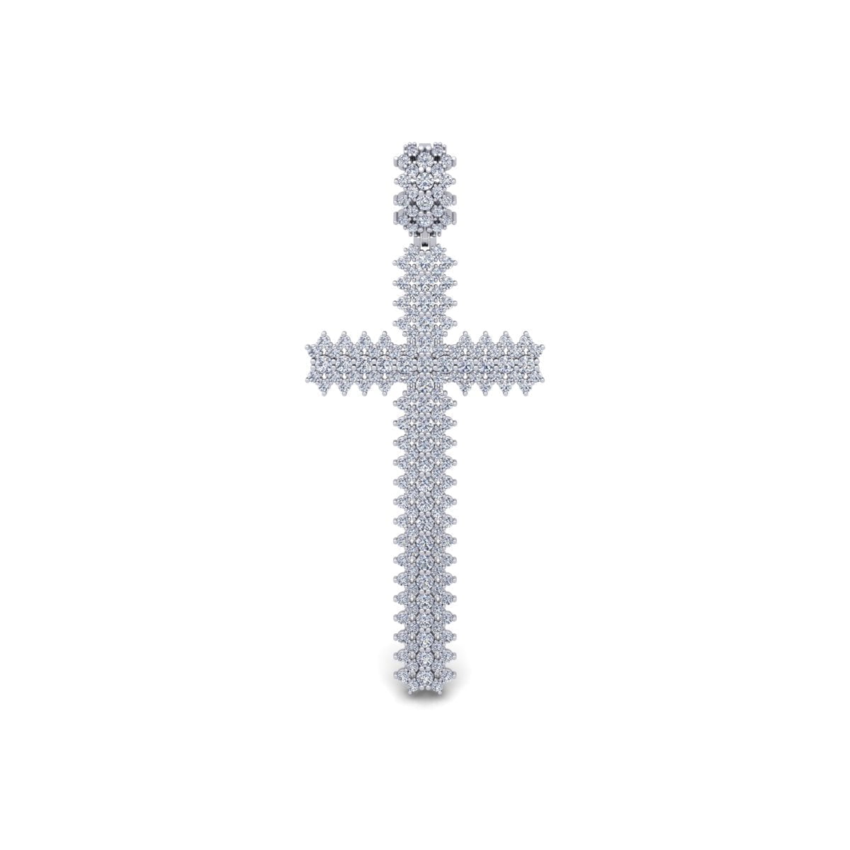 Icedout Diamond Jagged Edge Cross Pendant Icedout Diamond Jagged Edge Cross Pendant